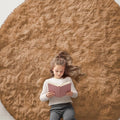 OLANLY Khaki Round Rugs for Bedroom by OLANLY