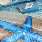 weigelia Coastal Quilt Queen Size, Beach Lightweight Summer Bedding