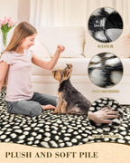 Leopard Print Rug for Living Room, Cheetah Rug 5.2x7 Faux Animal Print Skin - Image 3