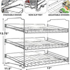 Simple Houseware 3-Tier Stackable Can Organizer Rack Hold 36 Cans, Chrome