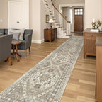 Washable Runner Rug 2.5x16, Non-Slip Long Kitchen Mats by Restydon