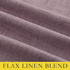 NICETOWN Chaise Mauve Vintage Linen 100% Blackout Curtains - Image 8