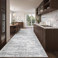 4x10 Runner Rug Non Slip,Washable Hallway Runner Rug,Grey