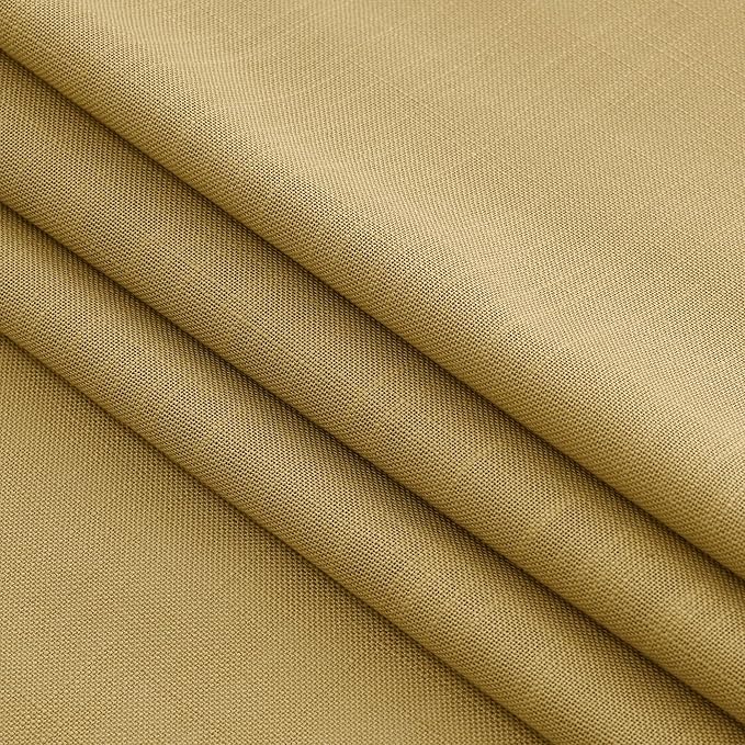 Gold Linen Curtains 63 Inches Long 2 Panel Sets - Image 7