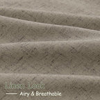 Mocha Linen Curtains 90 Inch Length 2 Panels Set - Image 5
