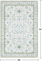 Blue and Green 4x6 Rugs for Small Living Room - Image 2