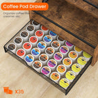 Homode Coffee Syrup Organizer Rack, 3-Tier 8 Bottles Syrup Stand