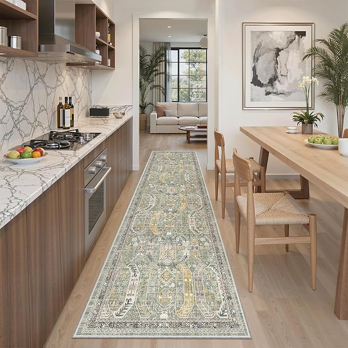 Madane Runner Rug 2x8, Washable Hallway Runner Rugs, Non-Slip Low-Pile Soft - Image 3