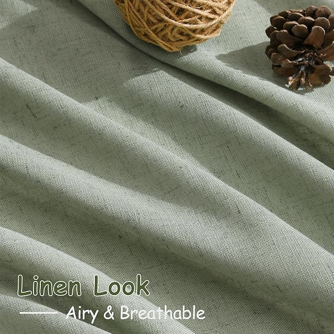 Extra Long Desert Sage Linen Curtains 120 Inch - Image 5