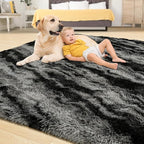 Tepook Fluffy Large Rugs for Living Room, Shag Area Rug 6x9 Soft Carpet for - Image 4