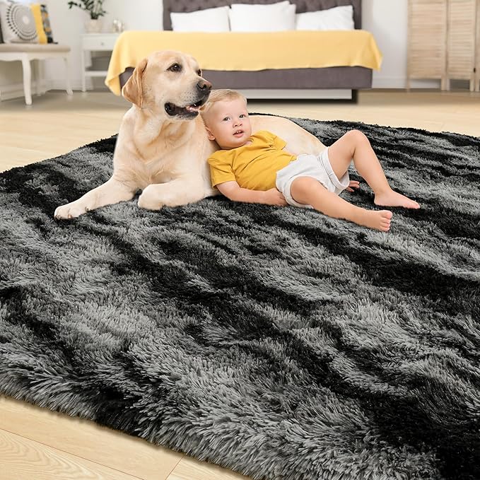 Tepook Soft Fluffy Rugs for Bedroom, 4x6 Area Rug for Living Room, Modern - Image 4