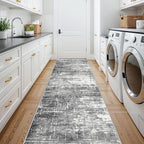 Abstract 14ft Long Runner Rug: Non-Slip Washable Rug Runner Low-Pile Soft - Image 5