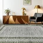 GarveeHome Modern Geometric Area Rug 5x7 Distressed Bordered Rug Washable Non - Image 2