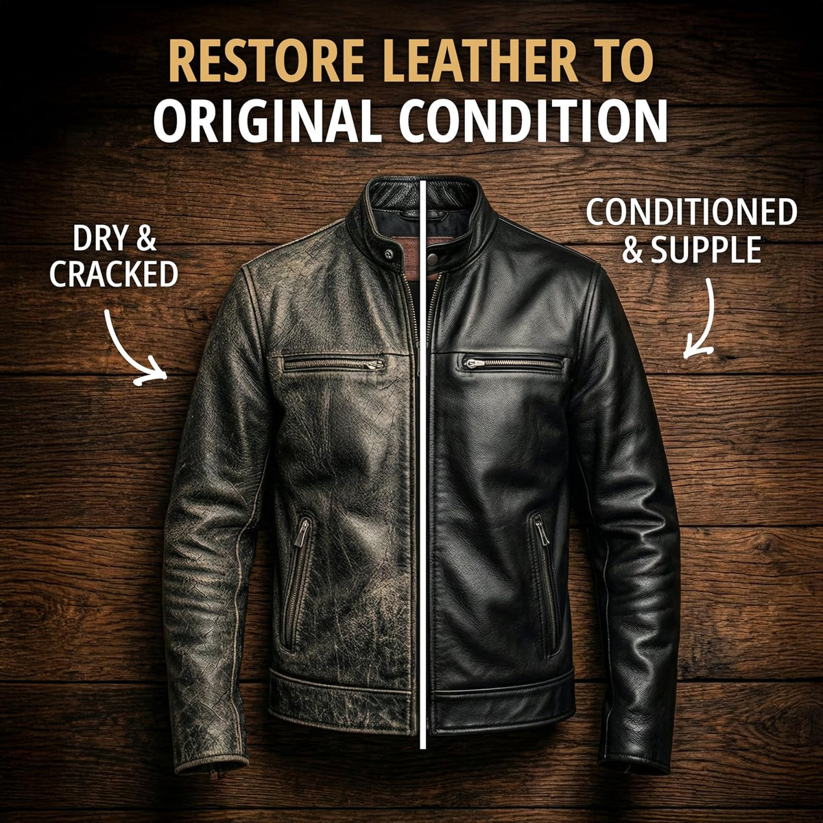Eagle Leather Jacket Conditioner- Leather Lotion with Cloth for Boots, Jackets, Purses, Handbags & Bags – Lanolin & Natural Oils to Clean, Condition, Restore & Protect All Leather Colors