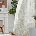 jinchan Pinch Pleated Curtains Floral Linen Blend Curtains - Image 8