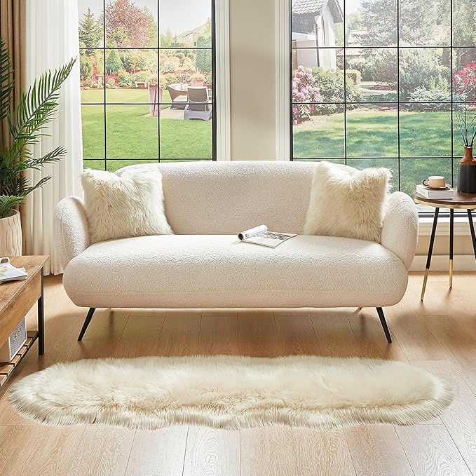 AMTOVO Faux Sheepskin Rug, 2 x 6 ft Faux Fur Rug - Image 6