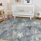 Nakagishi 8x10 Area Rugs Living Room: Washable Abstract Large Neutral Soft Rug - Image 6