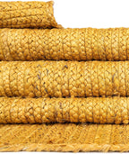 Unique Loom Braided Jute Collection Area Rug - Dhaka (1' 2" x 6' 1" Table Runner Yellow)