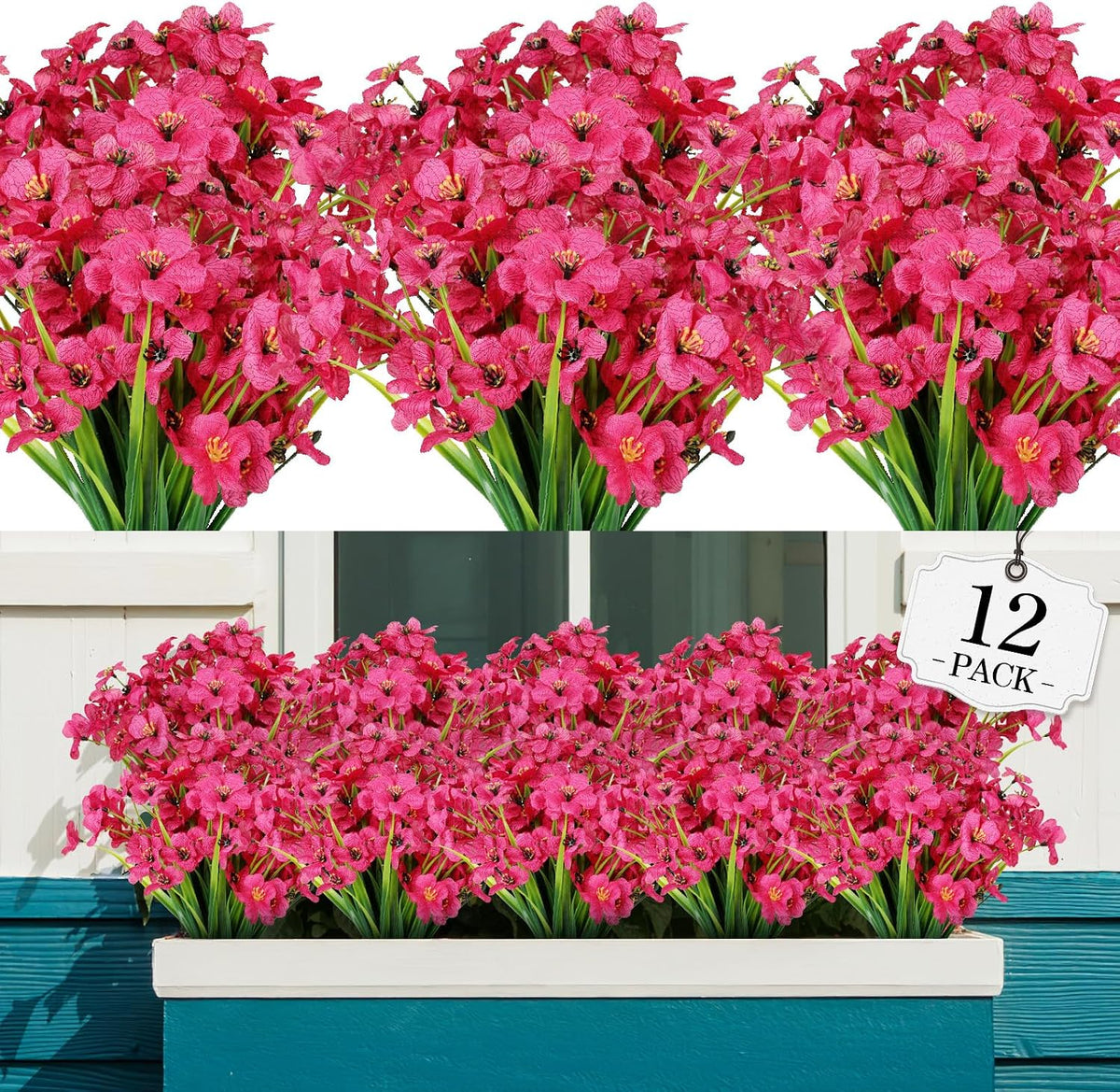 AGIRL Artificial Flowers Outdoor UV Resistant Fake Plant Garden Patio Decor