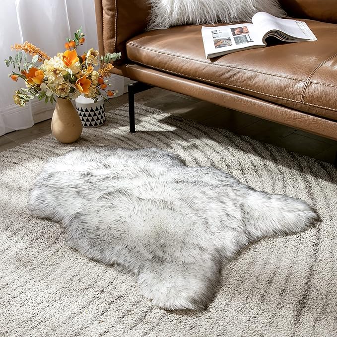 MIULEE Fluffy Rug Soft Shaggy Faux Fur Area Rug Luxury Plush Sheepskin Carpet - Image 9