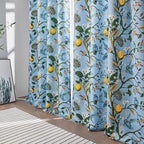 Topfinel Blue Patterned Curtains 2 Pages 96 Inches Long Blackout Heat Block - Image 8