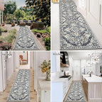 HEBE Hallway Runner Rug 2'x8' Washable Vintage Distressed Area Rugs Non Slip - Image 6
