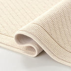 Arkwright 100% Cotton Bathroom Rug - High Absorbent Stylish Textured Woven Design Bath Mat, Slip Resistant Backing for Shower and Bathtub Floor, 24x36 in - Grey