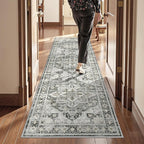 Kitchen Runner Rug Non Slip Washable 2.5x8, Soft Low Pile Entryway Rug Runners by Restydon