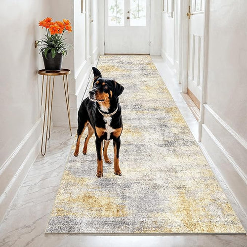 2x8 Washable Kitchen Runner Rug: Modern Abstract Runners - Image 2