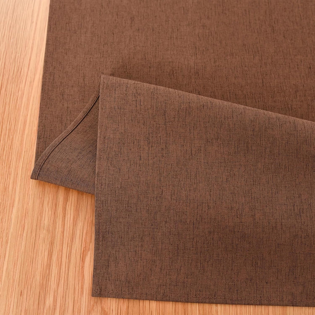 Wolkemer 2 Pack Farmhouse Brown Table Runners 48 Inches Water Resistant