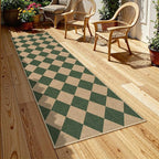 Lahome Colette Checkered Kitchen Runner, 2x8 Easy Jute Runner Rug - Image 6