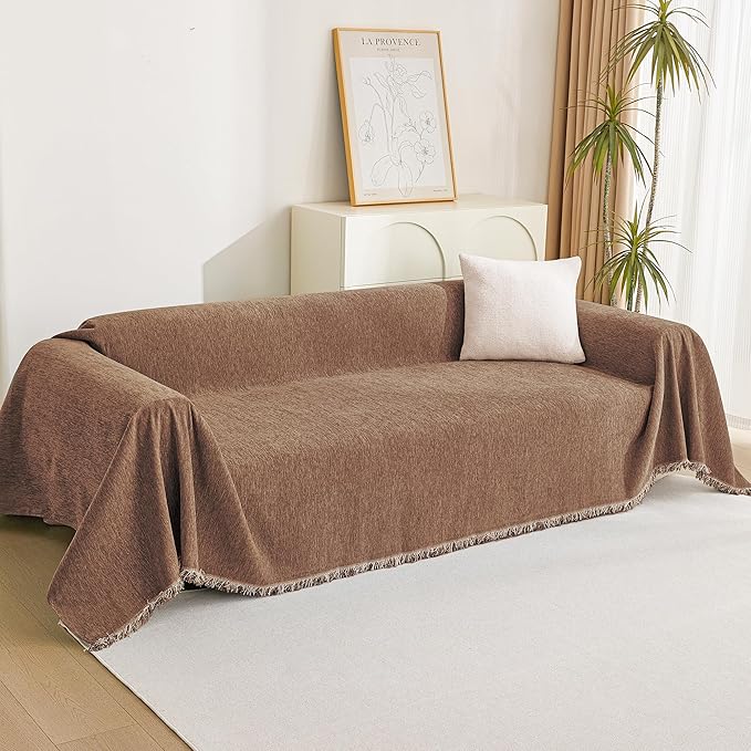 MYSKY HOME Couch Covers for 3 Cushion Couch Sofa, Chenille L Shape Sectional - Image 8