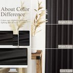 Vintage Black Linen Curtains 63 Inch Length - Image 3