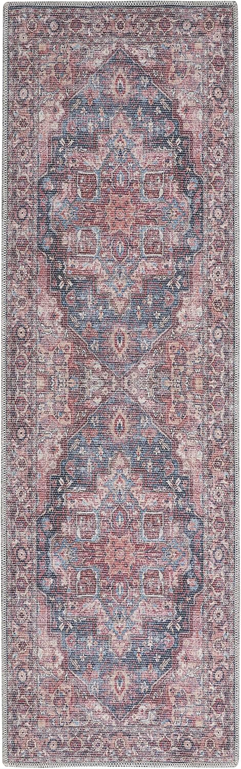 Nourison Home New Concept Washables Multicolor 2' x 6' Area Rug - Easy Clean, Non Shedding, Bed Room, Living Room, Dining Room, Kitchen (6' Runner)