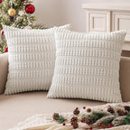 MIULEE Pack of 2 Corduroy Decorative Euro Sham Throw Pillow Covers 24x24 Inch - Image 10