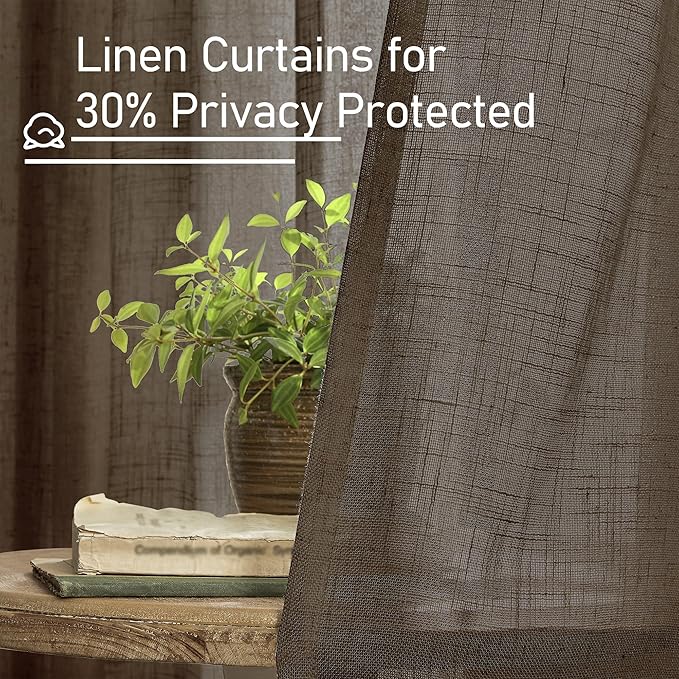 LAMIT 95 Inches Long Linen Curtains - Image 5