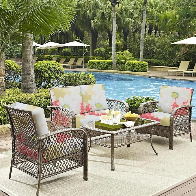 8Pcs Outdoor Cushion Covers, Patio Cushion Covers, Stretch Elastic Slipcovers - Image 6