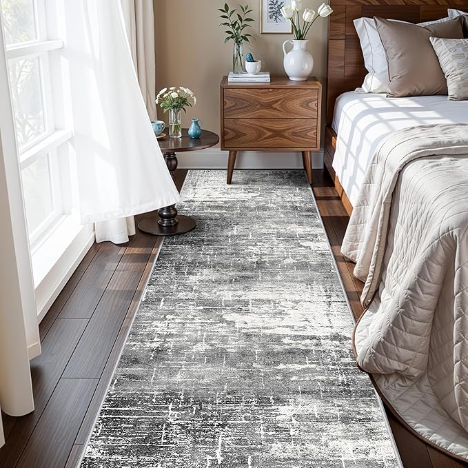 Washable 2x5 Kitchen Area Rug: Non-Slip Abstract Water-Resistant Entryway Rug by HYHAOYUNLAI