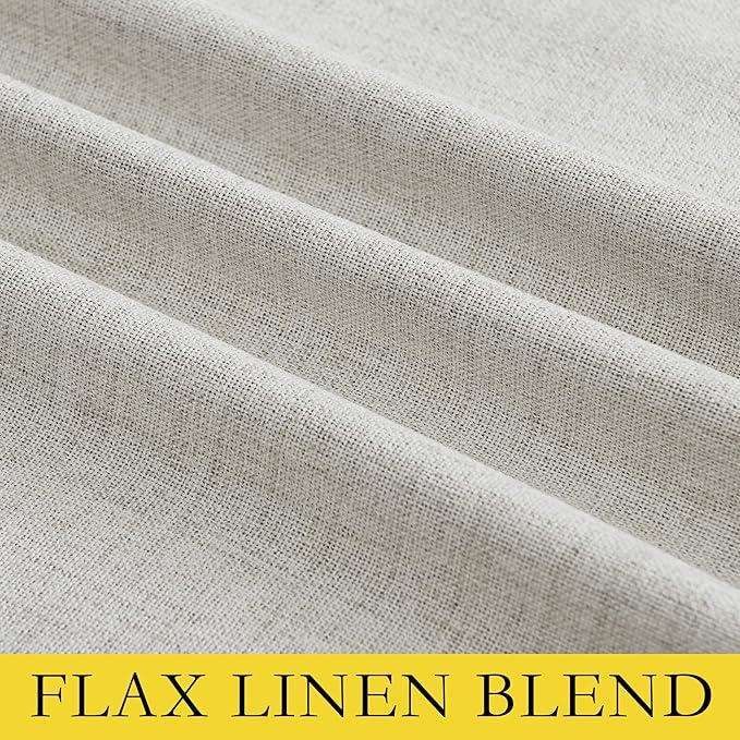 NICETOWN Snowbound Vintage Linen 100% Blackout Curtains - Image 9