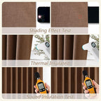 Guken 100% Blackout Linen Curtains 108 Inch Length 2 Panels Set - Image 5