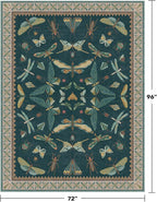 Vintage Teal Area Rugs for Living Room 6x8 - Image 2