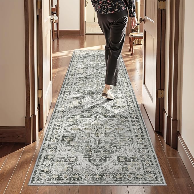 Runner Rug 2x8 Runners for Hallways Non Slip Washable, Vintage Hallway Runner - Image 4