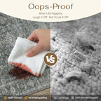 9x12 Washable Area Rug for Living Room Bedroom Vintage Black Grey Non Slip - Image 8