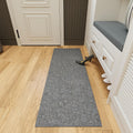 Ottomanson Door Mat Indoor Entryway Runner Rug – Non-Slip Durable Low-Pile Runner with Stain-Resistant Surface, 20" x 59", Gray