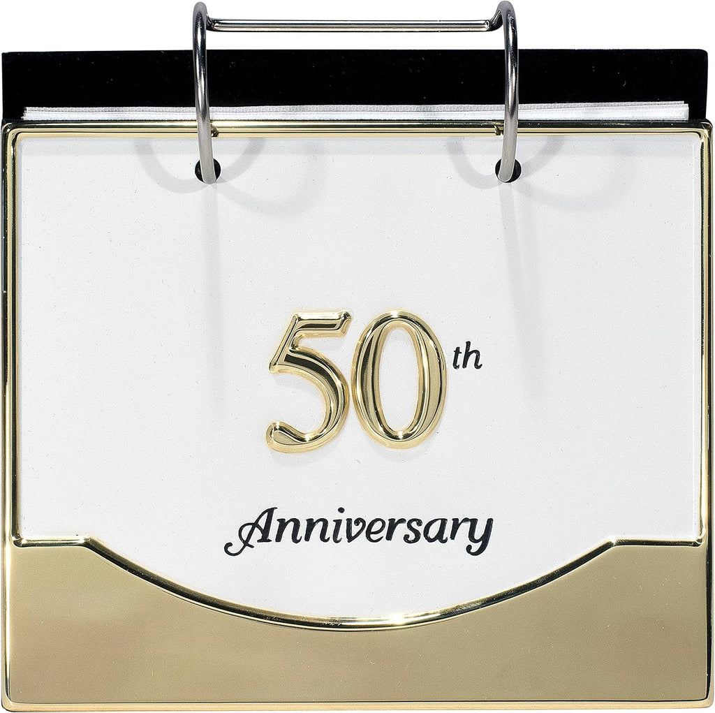 Malden International Designs Wedding 50th Anniversary Two Tone Picture Frame, 4x6, Gold/Silver