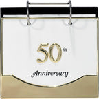 Malden International Designs Wedding 50th Anniversary Two Tone Picture Frame, 4x6, Gold/Silver