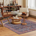 Washable Area Rug 4' x 6' Vintage Traditional Persian Mat - Image 2