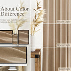 Nanspring Sand Beige Curtains 108 Inches Long - Image 3