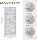 4x10 Runner Rug Non Slip,Washable Hallway Runner Rug,Grey