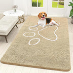 OLANLY Dog Door Mat for Muddy Paws 59x35, Paw Print Design, Absorbs Moisture by OLANLY
